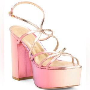 NEW IN BOX💜Stuart WEITZMAN Pink Ombré platform Sandals